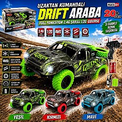 Uzaktan Kumandalı Full Fonksiyon 2.4G Şarjlı 1:20 Drift Araba (Course) - Vardem Oyuncak