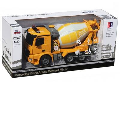 Uzaktan Kumandalı Full Fonksiyonlu Şarjlı 1:20 Beton Mikseri Mercedes Benz Arocs - 1
