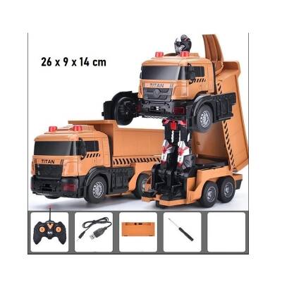 Uzaktan Kumandalı Robota Dönüşen Kamyon Işıklı Sesli Robot Kamyon R/C - 2