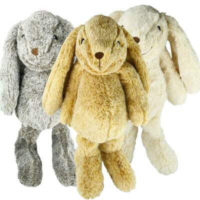 Uzun Kulaklı Oyuncak Peluş Tavşan 23 cm 3 Asorti - 1