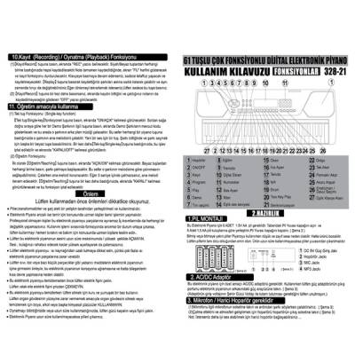 Vardem 61 Tuş Dijital Ekranlı Büyük Elektronik Org - 3