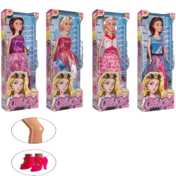 Vardem Kutulu 29 cm Şık Renkli Kıyafetli Manken Oyuncak Bebek - 2