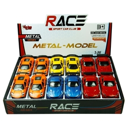 Vardem Metal Çek Bırak Araba 1:36 Die Cast Spor Araba Rüzgarlık Kanatlı - 1