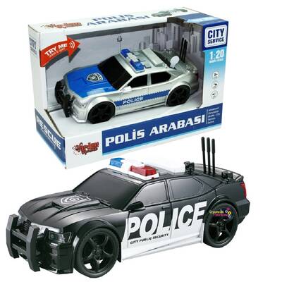 Vardem Miajima 1:20 Sürtmeli Sesli Işıklı Oyuncak Polis Arabası - 1