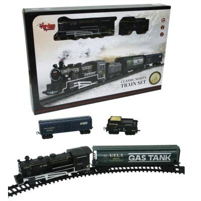 Vardem Oyuncak 18 Parça Klasik Ekspres Tren Set (Rail King) Sesli Işıklı - 1