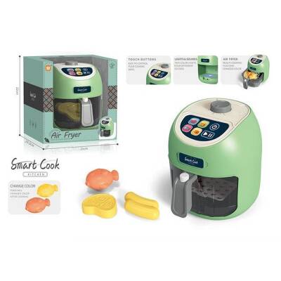 Vardem Oyuncak Air Fryer Dokunmatik Fritöz Set Gıdalar Renk Değiştirir Sesli Işıklı - 2