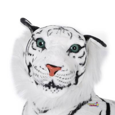 Vardem Peluş 158 cm Yatan Beyaz Peluş Kaplan - 2