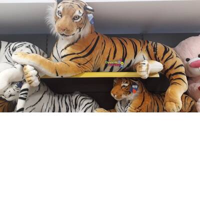 Vardem Peluş 158 cm Yatan Kahverengi Peluş Kaplan - 2