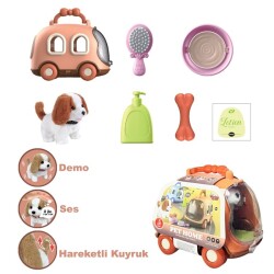 Vardem Pet Home Taşıma Araba Çantalı Hareketli Pilli Peluş Köpek Set - 2
