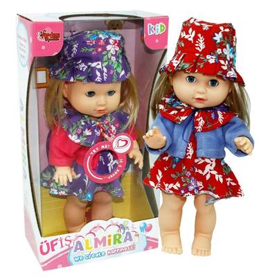 Vardem Türkçe Konuşan Oyuncak Et Bebek Almira 35 cm 12 farklı Ses - 1