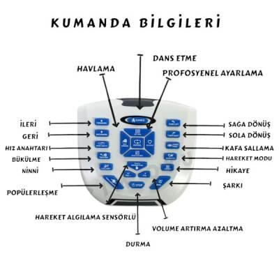 Vardem Uzaktan Kumandalı Full Fonksiyon Şarjlı İnteraktif Robot Köpek 29 cm Hareket Algılama Işıklı Müzikli - 3
