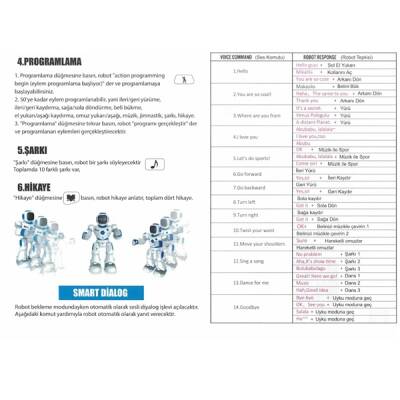 Vrd Uzaktan Kumandalı İnteraktif Şarjlı Eğitici, Eğlendirici Akıllı Büyük Robot - 5