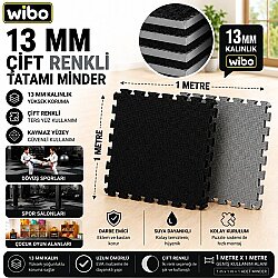 Wibo 13 mm EVA Tatami Minder 1x1 Metre Çift Taraflı Puzzle Yer Karosu Kaymaz Spor ve Oyun Matı - 3