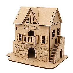 Wibo Art Ahşap Taş Ev Maketi Boyanabilir Kendin Yap DIY Hobi ve Sanat Seti - 2