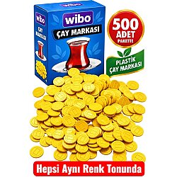 Wibo Çay Markası 500 Adet Yuvarlak Plastik Çay Markası Çay Pulu - 3