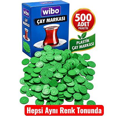 Wibo Çay Markası 500 Adet Yuvarlak Plastik Çay Markası Çay Pulu - 1