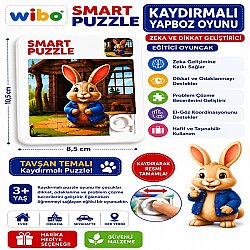 Wibo Kaydırmalı Puzzle Yapboz Oyunu Tavşan Temalı Zeka ve Dikkat Geliştirici Eğitici Oyuncak - WİBO