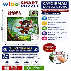 Wibo Kaydırmalı Puzzle Yapboz Oyunu Tilki Temalı Zeka ve Dikkat Geliştirici Eğitici Oyuncak - WİBO