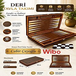 Wibo Kişiye Özel Premium Deri Tavla Takımı - WİBO