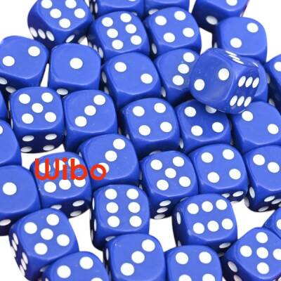 WİBO Okey Zarı 40 Adet Lacivert Renk Okey Oyun Zarı Melamin Okey Zar 16 MM - 1