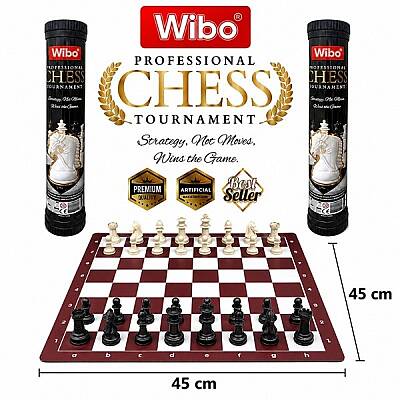 Wibo Profesyonel Satranç Takımı (90 MM - AĞIRLIKLI-500 gr)Çift Çevirme Kapaklı - 1