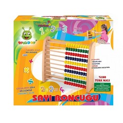 Woodoy Ahşap Oyuncak Eğitici Küçük Abaküs Seti Sayı Boncuğu - Woodoy-Karsan Ahşap