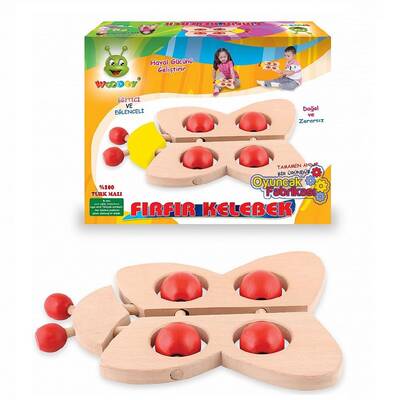 Woodoy Ahşap Oyuncak Fır Fır Kelebek Oyunu 036Kr - 1