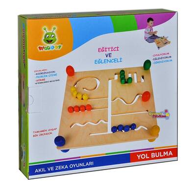 Woodoy Eğitici Ahşap Akıl Ve Zeka Oyunları Yol Bulma Oyunu 028Kr - 1