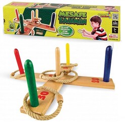 Woodoy Eğitici Ahşap Oyuncak Mesafe Tahmin Oyunu Halka İp Atma - Woodoy-Karsan Ahşap