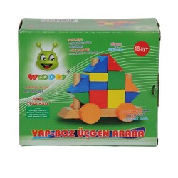 Woodoy Eğitici Ahşap Yapboz Üçgen Araba KR021 - Woodoy-Karsan Ahşap