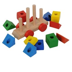 Woodoy Eğitici Ahşap Yapboz Üçgen Araba KR021 - 3