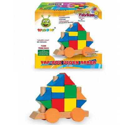 Woodoy Eğitici Ahşap Yapboz Üçgen Araba KR021 - 2