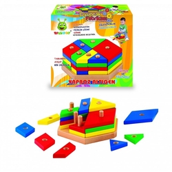 Woodoy Oyuncak Ahşap Altıgen Yapboz - 2