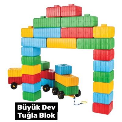 Yapı Oyuncakları Tuğla Blok 43 Parça Araba Seti - 1