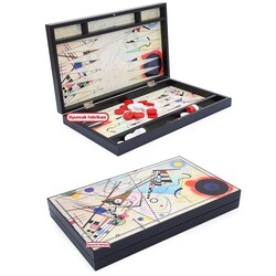 Yenigün Büyük Boy Trendy Kandinsky VIII Tavla Takımı - 2
