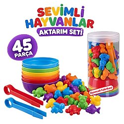 Zuzu Eğitici Eğlenceli Sevimli Hayvanlar Aktarım Seti 45 Parça - Zuzu Toys